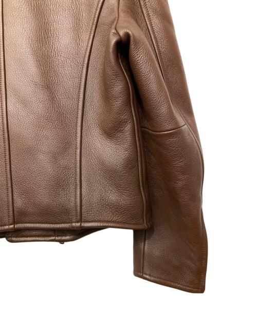 BRIONI（ブリオーニ）BRIONI (ブリオーニ) レザーブルゾン ブラウン サイズ:54の古着・服飾アイテム