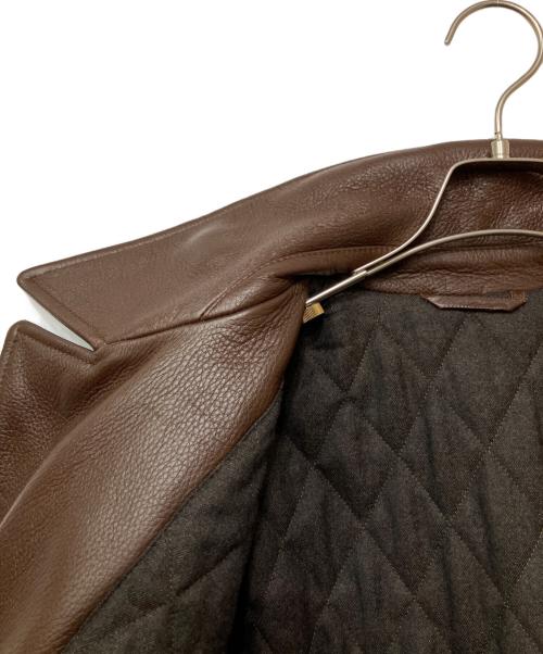 BRIONI（ブリオーニ）BRIONI (ブリオーニ) レザーブルゾン ブラウン サイズ:54の古着・服飾アイテム