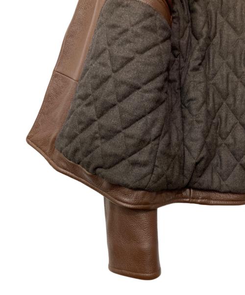 BRIONI（ブリオーニ）BRIONI (ブリオーニ) レザーブルゾン ブラウン サイズ:54の古着・服飾アイテム