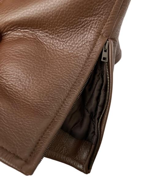 BRIONI（ブリオーニ）BRIONI (ブリオーニ) レザーブルゾン ブラウン サイズ:54の古着・服飾アイテム