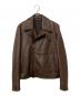 BRIONI（ブリオーニ）の古着「レザーブルゾン」｜ブラウン