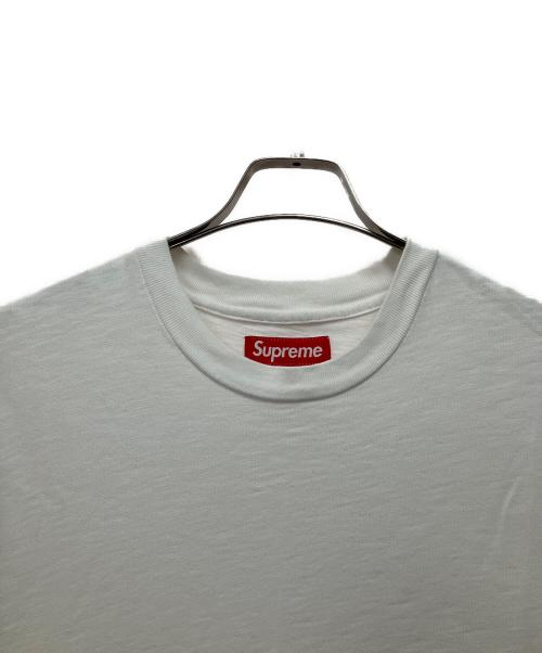 SUPREME（シュプリーム）SUPREME (シュプリーム) ロングスリーブカットソー ホワイト×レッド サイズ:Mの古着・服飾アイテム