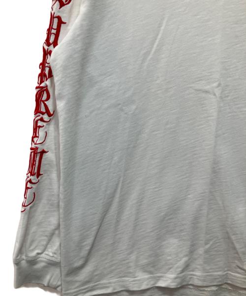 SUPREME（シュプリーム）SUPREME (シュプリーム) ロングスリーブカットソー ホワイト×レッド サイズ:Mの古着・服飾アイテム