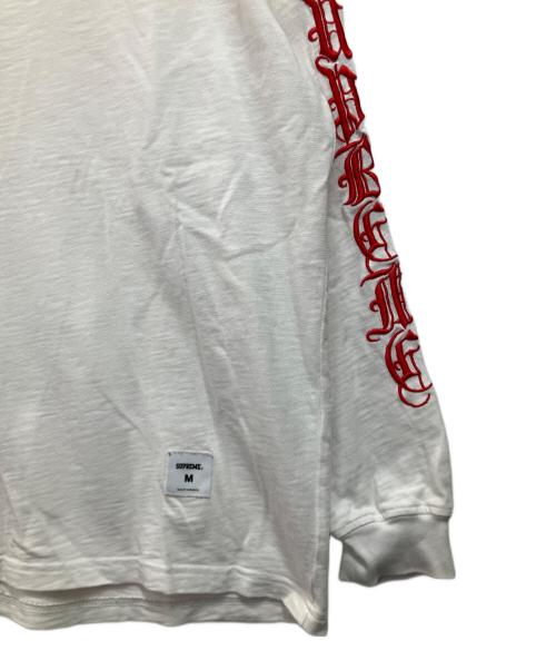 SUPREME（シュプリーム）SUPREME (シュプリーム) ロングスリーブカットソー ホワイト×レッド サイズ:Mの古着・服飾アイテム