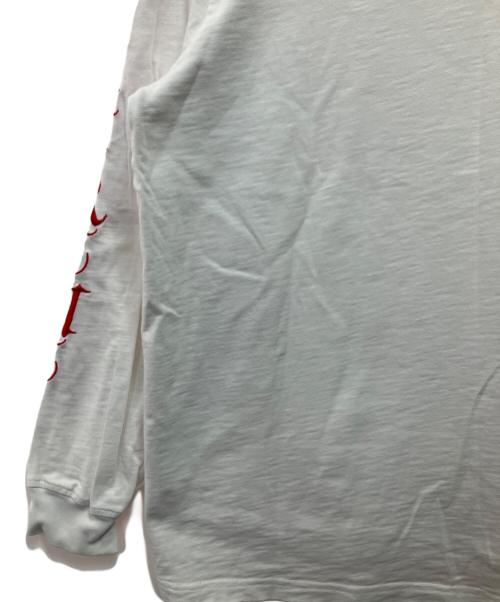 SUPREME（シュプリーム）SUPREME (シュプリーム) ロングスリーブカットソー ホワイト×レッド サイズ:Mの古着・服飾アイテム