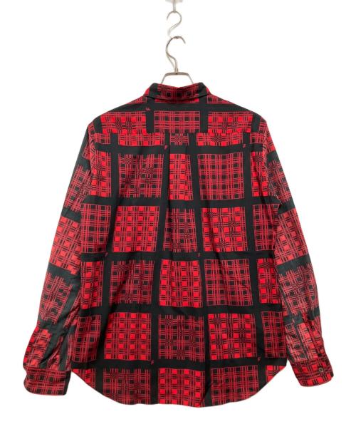 BLACK COMME des GARCONS（ブラックコムデギャルソン）BLACK COMME des GARCONS (ブラックコムデギャルソン) 長袖シャツ ブラック×レッド サイズ:Lの古着・服飾アイテム