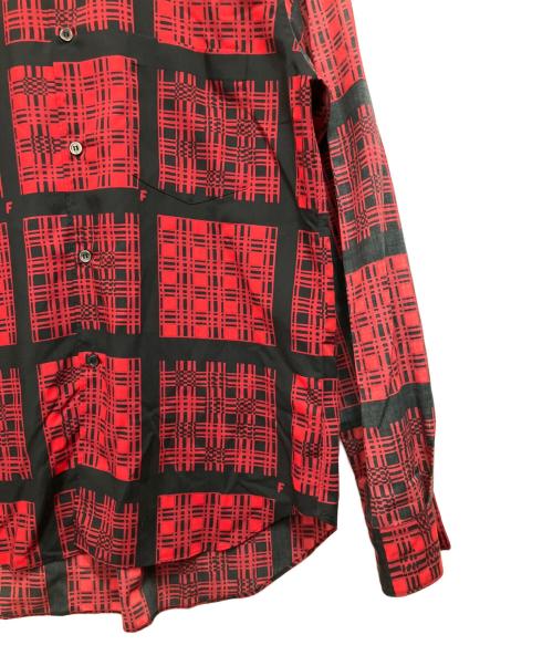 BLACK COMME des GARCONS（ブラックコムデギャルソン）BLACK COMME des GARCONS (ブラックコムデギャルソン) 長袖シャツ ブラック×レッド サイズ:Lの古着・服飾アイテム