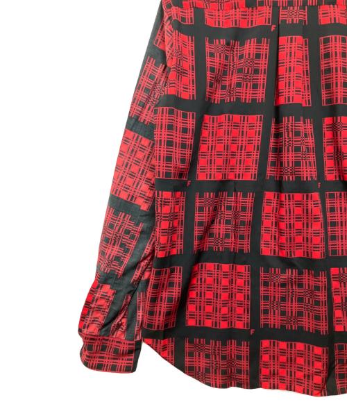 BLACK COMME des GARCONS（ブラックコムデギャルソン）BLACK COMME des GARCONS (ブラックコムデギャルソン) 長袖シャツ ブラック×レッド サイズ:Lの古着・服飾アイテム