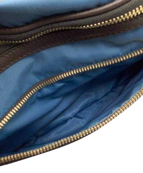 HUNTING WORLD（ハンティングワールド）HUNTING WORLD (ハンティングワールド) ウエストバッグ ブルー×ブラウンの古着・服飾アイテム