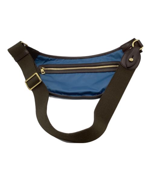 HUNTING WORLD（ハンティングワールド）HUNTING WORLD (ハンティングワールド) ウエストバッグ ブルー×ブラウンの古着・服飾アイテム