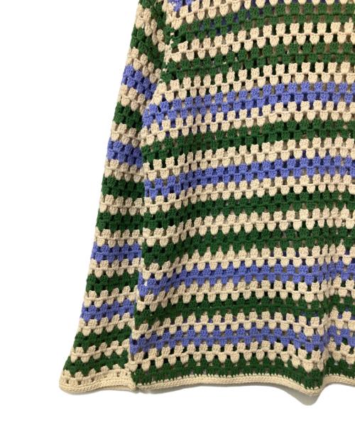 JOURNAL STANDARD relume（ジャーナルスタンダード レリューム）JOURNAL STANDARD relume (ジャーナルスタンダード レリューム) 薄手カーディガン グリーン×パープル サイズ:Mの古着・服飾アイテム