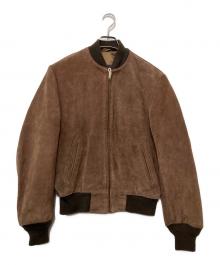 Schott（ショット）の古着「スウェードボンバージャケット」｜ブラウン