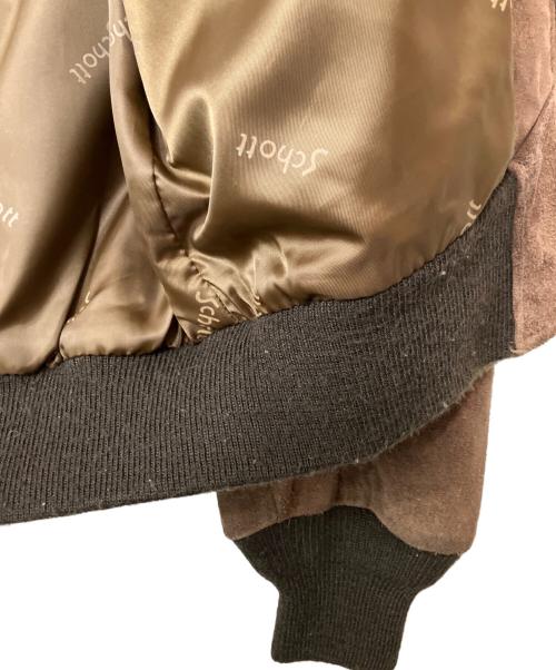 Schott（ショット）Schott (ショット) スウェードボンバージャケット ブラウン サイズ:38の古着・服飾アイテム