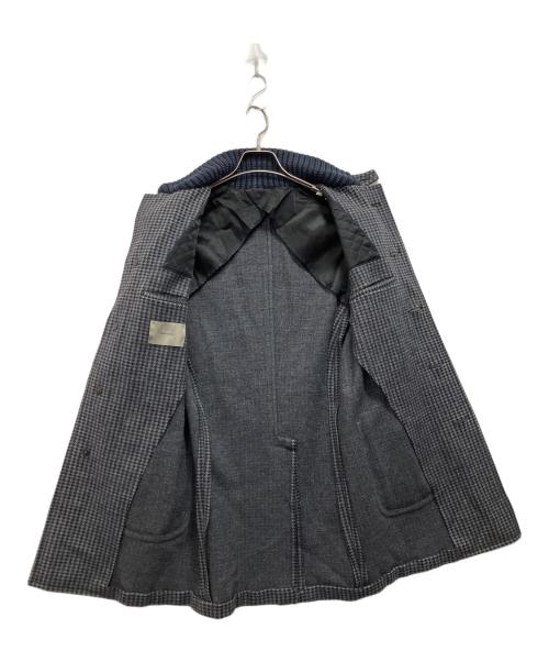 BOGLIOLI（ボリオリ）BOGLIOLI (ボリオリ) ウールコート グレー×ネイビー サイズ:44の古着・服飾アイテム