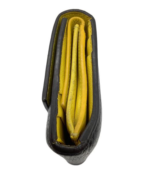 CELINE（セリーヌ）CELINE (セリーヌ) 3つ折り財布 ブラック×イエローの古着・服飾アイテム