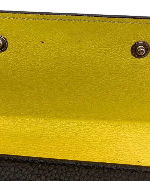 CELINE（セリーヌ）CELINE (セリーヌ) 3つ折り財布 ブラック×イエローの古着・服飾アイテム