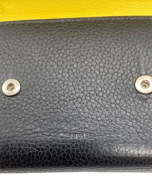 CELINE（セリーヌ）CELINE (セリーヌ) 3つ折り財布 ブラック×イエローの古着・服飾アイテム