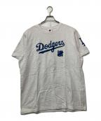 UNDEFEATED×LA Dodgers×New Eraアンディフィーテッド×ロサンゼルス・ドジャース×ニューエラ）の古着「プリントTシャツ」｜ホワイト×ブルー