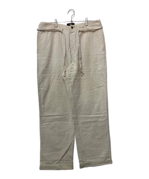 RRL（ダブルアールエル）RRL (ダブルアールエル) リネンコットンベルテッドパンツ アイボリー サイズ:Mの古着・服飾アイテム