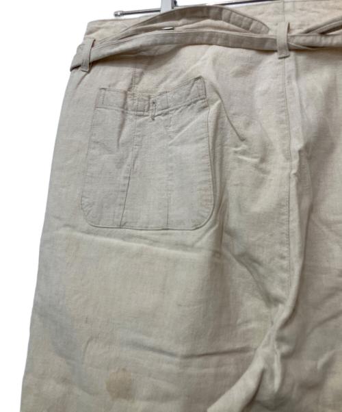 RRL（ダブルアールエル）RRL (ダブルアールエル) リネンコットンベルテッドパンツ アイボリー サイズ:Mの古着・服飾アイテム