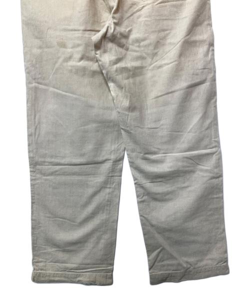 RRL（ダブルアールエル）RRL (ダブルアールエル) リネンコットンベルテッドパンツ アイボリー サイズ:Mの古着・服飾アイテム