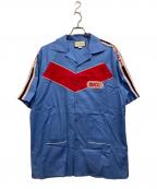 GUCCIグッチ）の古着「ボーリングシャツ」｜スカイブルー