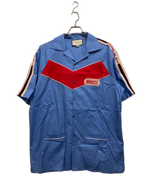GUCCI（グッチ）GUCCI (グッチ) ボーリングシャツ スカイブルー サイズ:54の古着・服飾アイテム