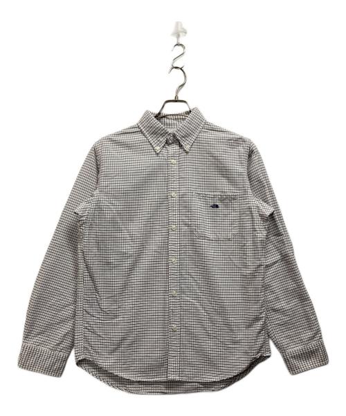 THE NORTHFACE PURPLELABEL（ザ・ノースフェイス パープルレーベル）THE NORTHFACE PURPLELABEL (ザ・ノースフェイス パープルレーベル) 長袖シャツ ホワイト×パープル サイズ:Mの古着・服飾アイテム