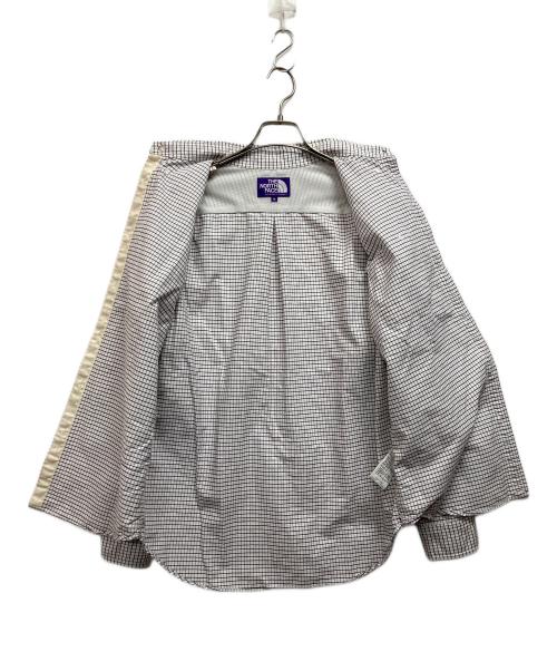 THE NORTHFACE PURPLELABEL（ザ・ノースフェイス パープルレーベル）THE NORTHFACE PURPLELABEL (ザ・ノースフェイス パープルレーベル) 長袖シャツ ホワイト×パープル サイズ:Mの古着・服飾アイテム