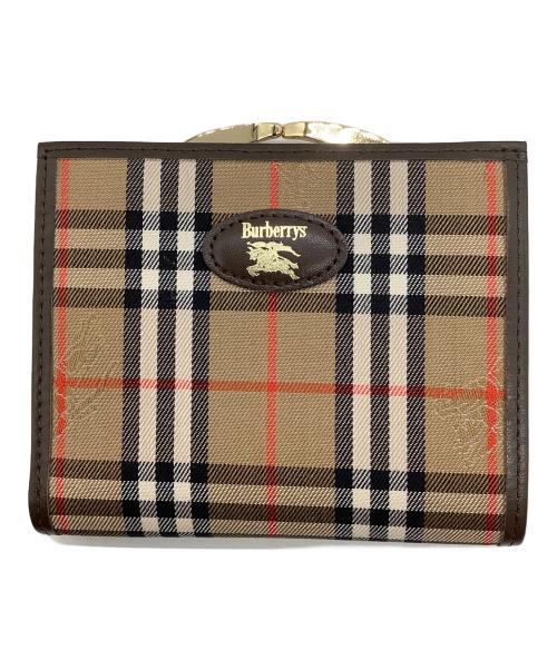 Burberry's（バーバリーズ）Burberry's (バーバリーズ) 2つ折り財布 ブラウン×ベージュの古着・服飾アイテム