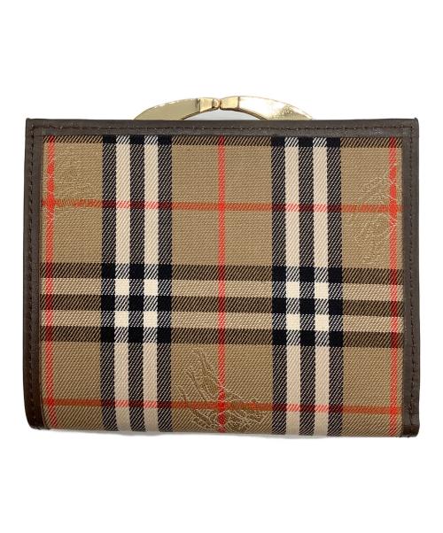 Burberry's（バーバリーズ）Burberry's (バーバリーズ) 2つ折り財布 ブラウン×ベージュの古着・服飾アイテム