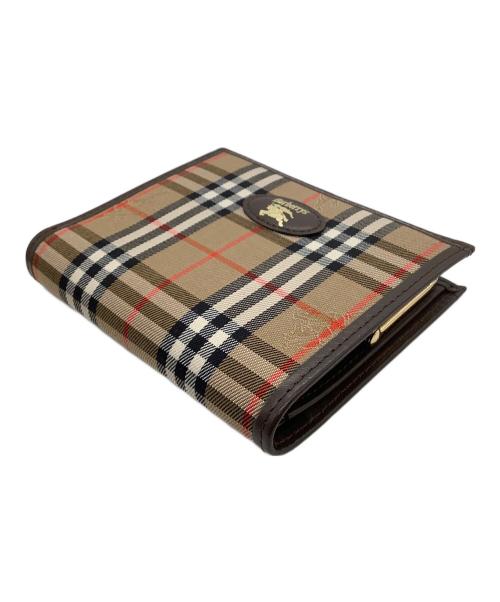 Burberry's（バーバリーズ）Burberry's (バーバリーズ) 2つ折り財布 ブラウン×ベージュの古着・服飾アイテム
