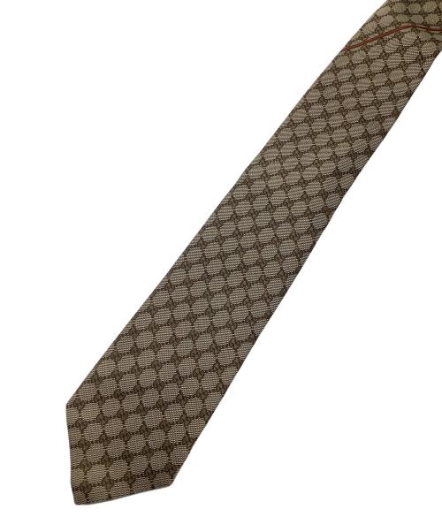 GUCCI（グッチ）GUCCI (グッチ) GG　ネクタイ ブラウン サイズ:記載無の古着・服飾アイテム