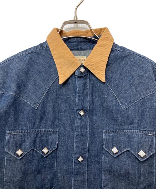 SUGAR CANE（シュガーケーン）SUGAR CANE (シュガーケーン) デニムウエスタンシャツ ブルー サイズ:Lの古着・服飾アイテム