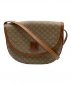 CELINEセリーヌ）の古着「トリオンフ　ショルダーバッグ」｜ベージュ×ブラウン