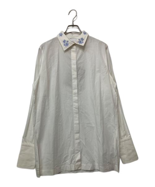 patou（パトゥ）Patou (パトゥ) 刺繍カラーシャツ ホワイト サイズ:Mの古着・服飾アイテム