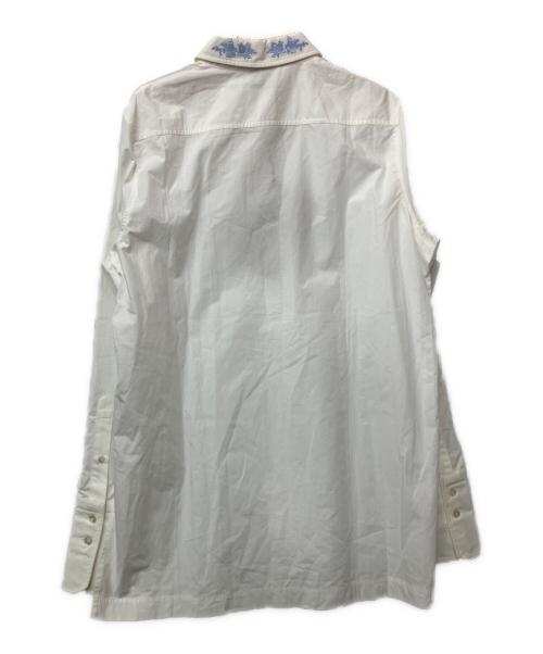 patou（パトゥ）Patou (パトゥ) 刺繍カラーシャツ ホワイト サイズ:Mの古着・服飾アイテム