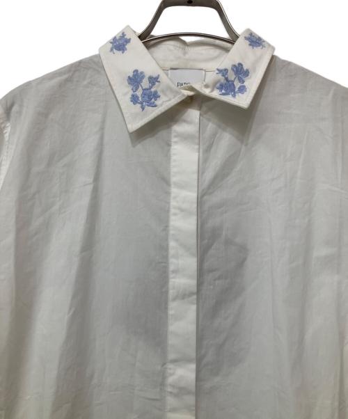 patou（パトゥ）Patou (パトゥ) 刺繍カラーシャツ ホワイト サイズ:Mの古着・服飾アイテム
