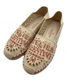 VALENTINO GARAVANI（ヴァレンティノ・ガラヴァーニ）の古着「エスパドリーユ」｜ベージュ×レッド