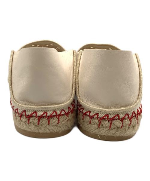 VALENTINO GARAVANI（ヴァレンティノ・ガラヴァーニ）VALENTINO GARAVANI (ヴァレンティノ・ガラヴァーニ) エスパドリーユ ベージュ×レッド サイズ:37の古着・服飾アイテム