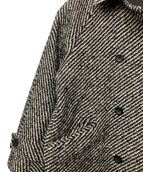 Mila Owen（ミラオーウェン）Mila Owen (ミラオーウェン) ミックスカラーミディステンカラーコート グレー サイズ:1の古着・服飾アイテム