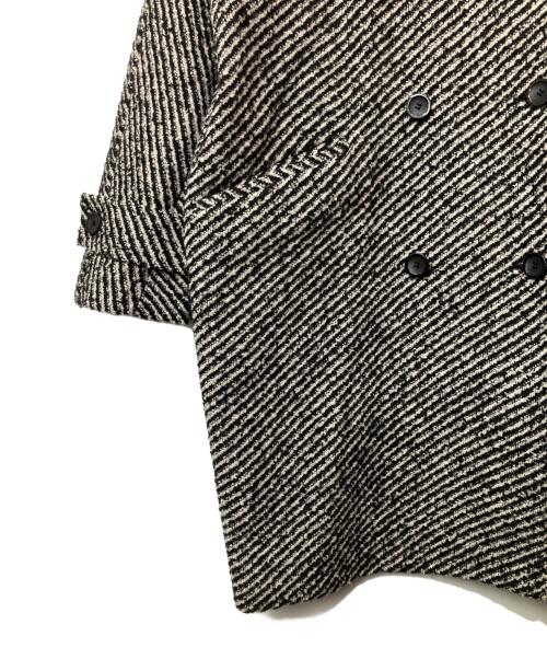 Mila Owen（ミラオーウェン）Mila Owen (ミラオーウェン) ミックスカラーミディステンカラーコート グレー サイズ:1の古着・服飾アイテム