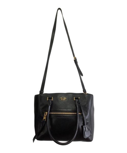 PRADA（プラダ）PRADA (プラダ) 2WAYバッグ ブラックの古着・服飾アイテム