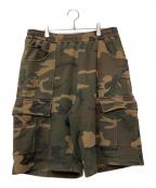 X-LARGEエクストララージ）の古着「SWEAT CARGO SHORT PANTS」｜オリーブ