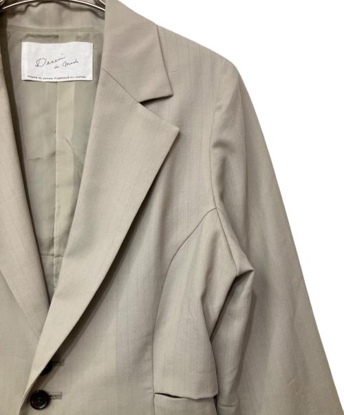 Dessin de mode（デッサンデモード）Dessin de mode (デッサンデモード) テーラードジャケット ベージュ サイズ:1の古着・服飾アイテム