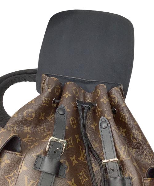 LOUIS VUITTON（ルイ ヴィトン）LOUIS VUITTON (ルイ ヴィトン) モノグラム	マカサー クリストファーMM　バックパック ブラウン×ブラックの古着・服飾アイテム