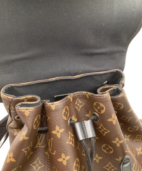 LOUIS VUITTON（ルイ ヴィトン）LOUIS VUITTON (ルイ ヴィトン) モノグラム	マカサー クリストファーMM　バックパック ブラウン×ブラックの古着・服飾アイテム