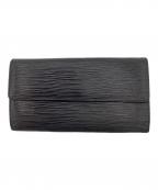 LOUIS VUITTONルイ ヴィトン）の古着「ポシェット・ポルト モネ・クレディ　長財布」｜ブラック