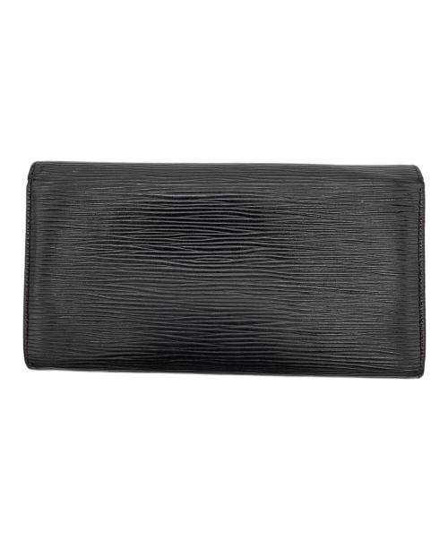 LOUIS VUITTON（ルイ ヴィトン）LOUIS VUITTON (ルイ ヴィトン) ポシェット・ポルト モネ・クレディ　長財布 ブラックの古着・服飾アイテム