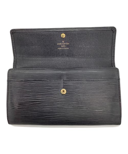 LOUIS VUITTON（ルイ ヴィトン）LOUIS VUITTON (ルイ ヴィトン) ポシェット・ポルト モネ・クレディ　長財布 ブラックの古着・服飾アイテム